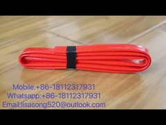 Gaine en fibre de verre enduite de caoutchouc de silicone rouge 3,5 mm 12 mm