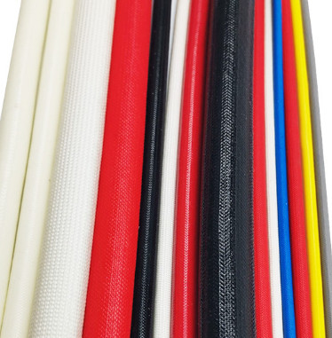 douille 4kv, tuyauterie enduite de silicone ignifuge de fibre de verre du silicone 200c de fibre de verre