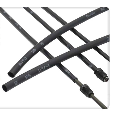 Bon prix Tube rayé adhésif 12.7mm de rétrécissement de la chaleur de mur de la chaleur d'halogène de tube libre de rétrécissement double en ligne
