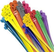 Bon prix Individu PA66 fermant à clef les liens colorés 250mm différents résistants UV en nylon de fermeture éclair des serres-câble 1mm en ligne