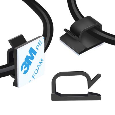 Bon prix XZH Adhésif blanc de type R Clips et organisateurs de câbles industriels en nylon avec porte-fil pour la gestion des câbles et des câbles en ligne