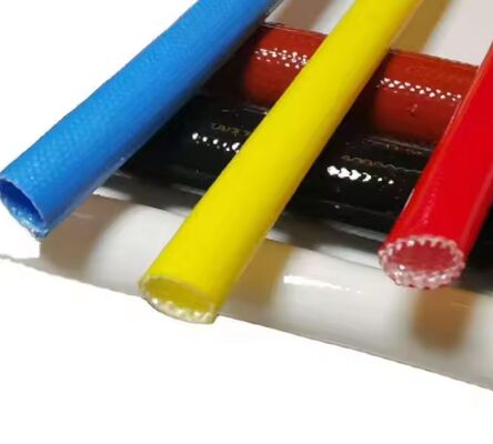 Bon prix 200°C Température nominale Manche en fibre de verre de silicone avec résistance diélectrique de 1,5 kV et excellente résistance au vieillissement pour la protection des câbles en ligne