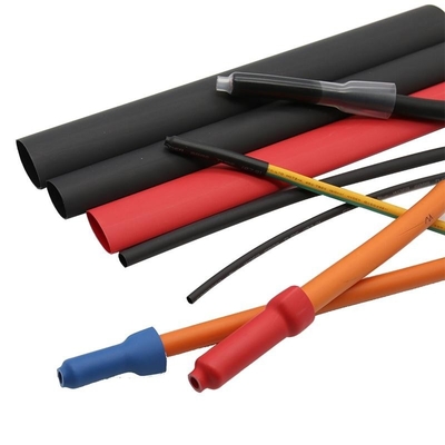 Bon prix Joint imperméable adhésif de la tuyauterie 0.8mm de rétrécissement de la chaleur mur noir de PE de double en ligne