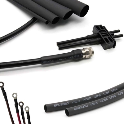 Bon prix double noir 1mm de polyoléfine de tube de rétrécissement de la chaleur de mur de 3.2mm en ligne