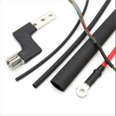 Bon prix 3/32 tuyauterie libre de polyoléfine de tube de rétrécissement de la chaleur d'adhésif de mur d'halogène 2.4mm noir double en ligne