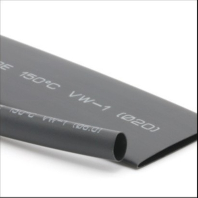 Bon prix tube Fluoroelastomer, tuyauterie mince noire d'isolation de rétrécissement de la chaleur de 2.4mm de rétrécissement de la chaleur de polyoléfine de mur en ligne