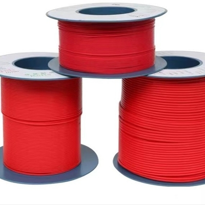 Bon prix tuyauterie flexible rouge de téflon de 0.38mm, tuyauterie mince du mur PTFE d'A.W.G. 28 en ligne