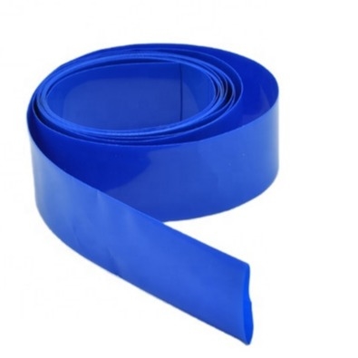 Bon prix tuyauterie bleue en plastique d'enveloppe de rétrécissement de la chaleur du tube 0.08mm de PVC de 70mm en ligne